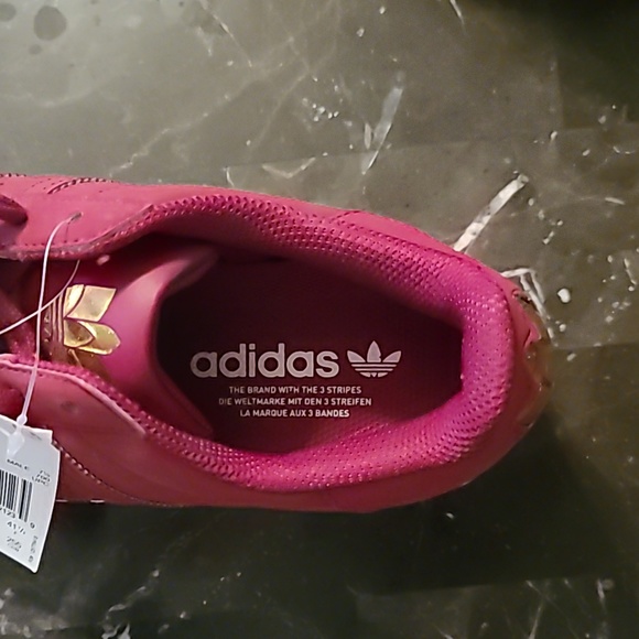 Mens Red Adidas Superstar shoes - Picture 3 of 5